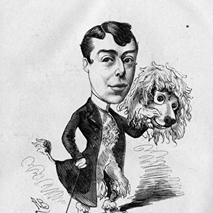 Caricature of Charles Lauri, pantomime performer