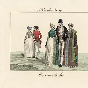 Caricature of English fashions in Paris, 1814