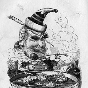 Caricature of F C Burnand, newly appointed Punch editor