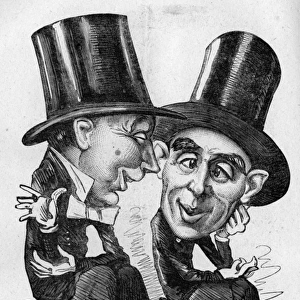 Caricature of James Fawn and Arthur Roberts