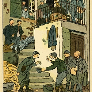Cartoon, A sensitive man, WW1