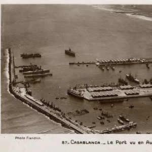 Casablanca, Morocco - Aerial view of the Port