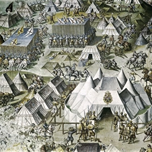 CASTELLO, Fabrizio (1562-1617). Battle of St. Quentin