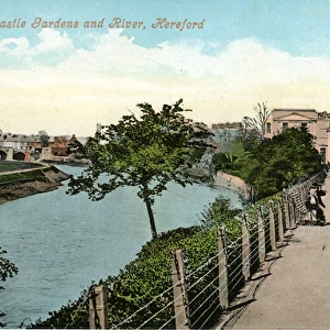 Castle Gardens & River, Hereford, Herefordshire