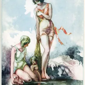 Charles Robinson Fantasy Scene Print - The Catch Charles Robinson Fantasy Scene Print - The Catch