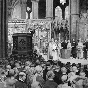 Cathedral service, recovery of King George V