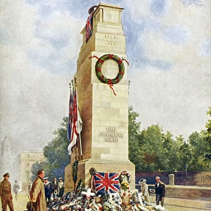 The Cenotaph, Whitehall, London - looking North