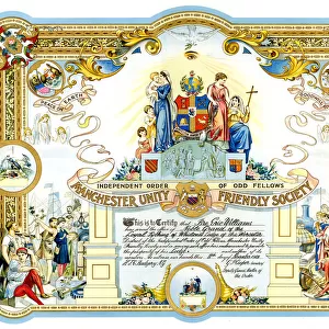 Certificate, Independent Order of Odd Fellows