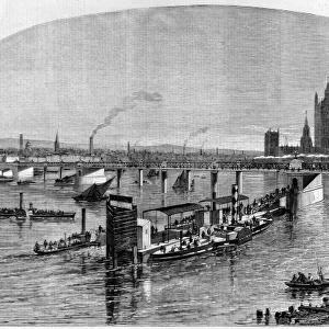 Charing Cross Railway Bridge, March 1860