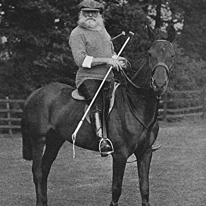 Charles Stanhope, 8th Earl of Harrington on polo pony