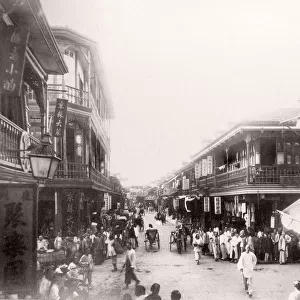 China c. 1880s - stree in Shanghai