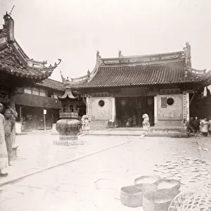 China c. 1880s - temple at Shanghai