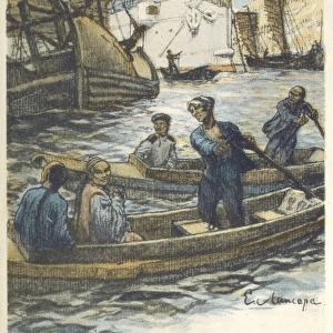 Chinese Boatmen at Port Arthur