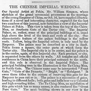 The Chinese Imperial Wedding, article 1873