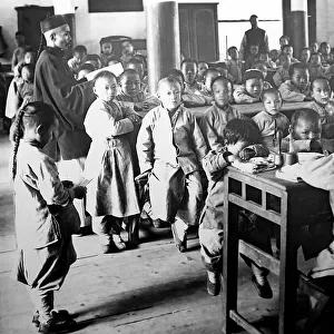 Christian mission school children, China, early 1900s