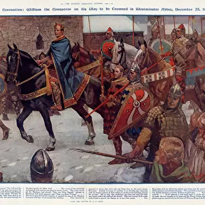 A Christmas Day Coronation: William the Conqueror rides to Westminster Abbey to receive the Crown of England - December 25, 1066 Date: 1066