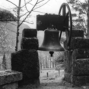 Church bell in the grounds of Glenfinnan Church, Inverness- shire, Scotland