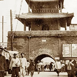 City gate, Tianjin, China, early 1900s