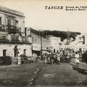 Coast road to Hotel Cecil, Tangier, Morocco