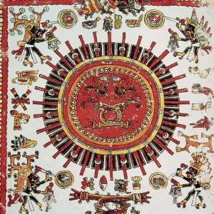 Detail of Codex Borbonicus Print, Fol. 17r (1562-1563) Detail of Codex Borbonicus Print, Fol. 17r (1562-1563)