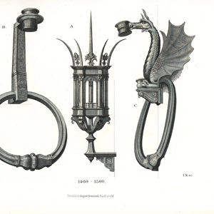 Colossal iron lantern from the Palazzo Strozzi, Florence