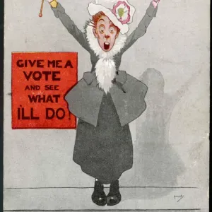 Mary Evans Print: A Commanding Suffragette Mary Evans Print: A Commanding Suffragette