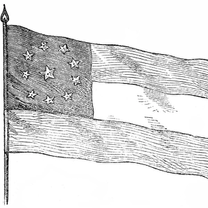 A Confederate flag during the American Civil War, 1863