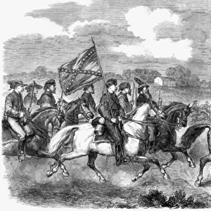 Confederate General Stuart with cavalry, scouting