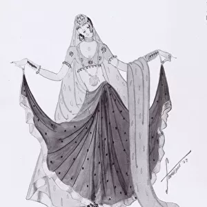 A costume sketch by Robert Ten Eyck Stevenson