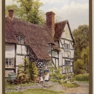 Thatched Cottage at Harvington Print Thatched Cottage at Harvington Print