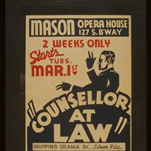 Counsellor at law Gripping drama by... Elmer Rice Counsellor