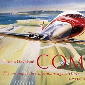 Cover of brochure for the de Havilland Comet