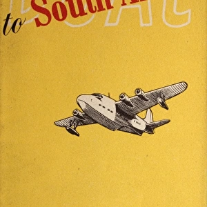 Cover design, BOAC to South Africa by Solent Flying Boat