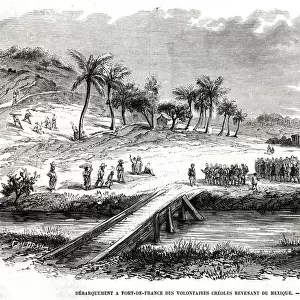 Creole Volunteer Soldiers Debark at Fort-de-France