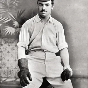 Vintage Cricket Print of Lewis R.P. Lewis for Surrey Vintage Cricket Print of Lewis R.P. Lewis for Surrey