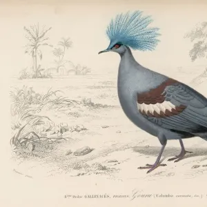 Crowned Pigeon Print Crowned Pigeon Print