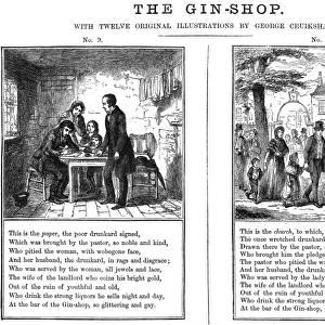 Cruikshank, The Gin Shop, plate 9