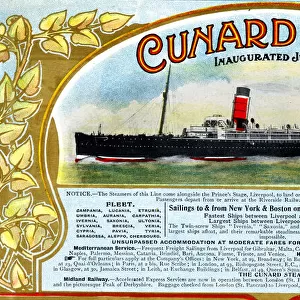 Cunard Line, Passenger Steam Ships, Liverpool