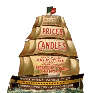 Cutout advertisement, Prices Candles