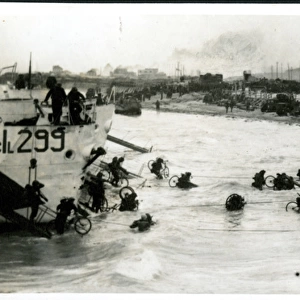 D-Day Canadians landing, Normandy, France, WW2