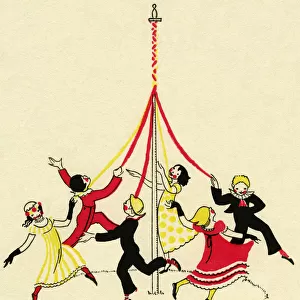 Dancing round the maypole