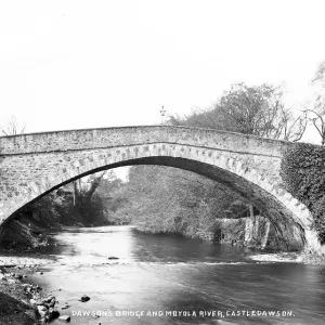 Early 1900s Print of Dawsons Bridge and Moyola River, Castledawson