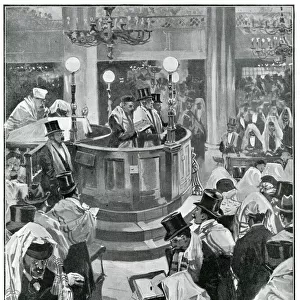 Day of Atonement at Houndsditch Synagogue, London 1901