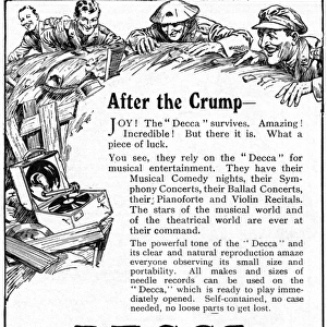 Decca advertisement, WW1