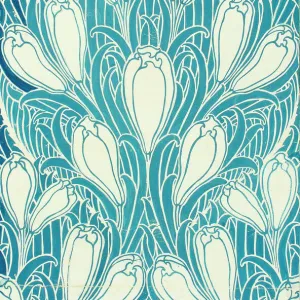 Design for Wallpaper in blue and white