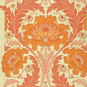 Design for Wallpaper in orange and pink