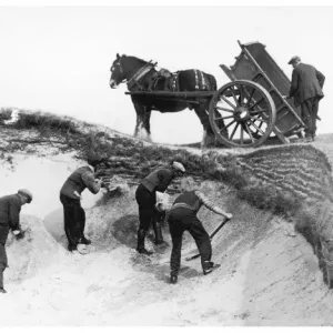 Golf Course Bunker Preparation Print Golf Course Bunker Preparation Print