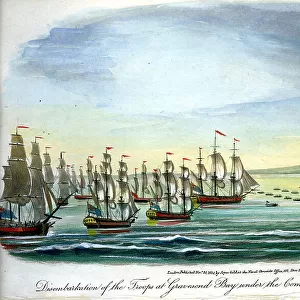 Disembarkation of Troops At Gravesend Bay Under ?