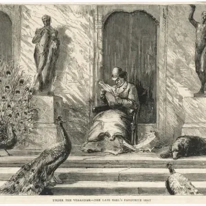 Benjamin Disraeli Print: Hughenden Verandah Scene