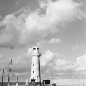 Donaghadee Lighthouse Print, Northern Ireland, 1950s